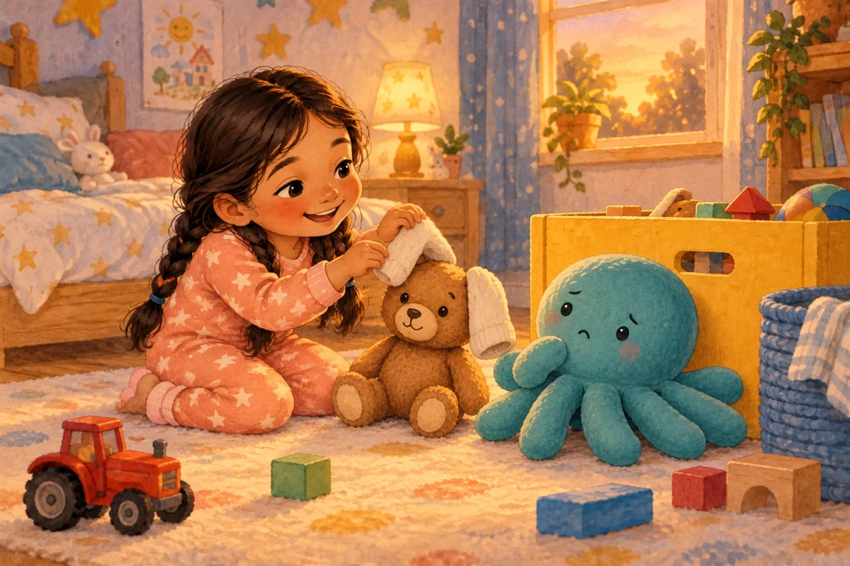 Ein Teddy mit Sockenohren